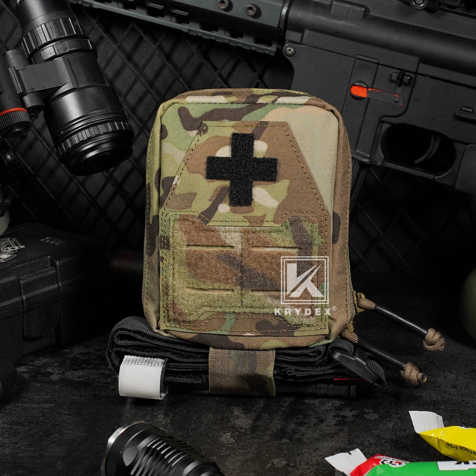 KRYDEX Tactical IFAK Pouch First Aid Holder Tourniquet Trauma Bag Outdoor Survival Hunting Medical Utility Pouch