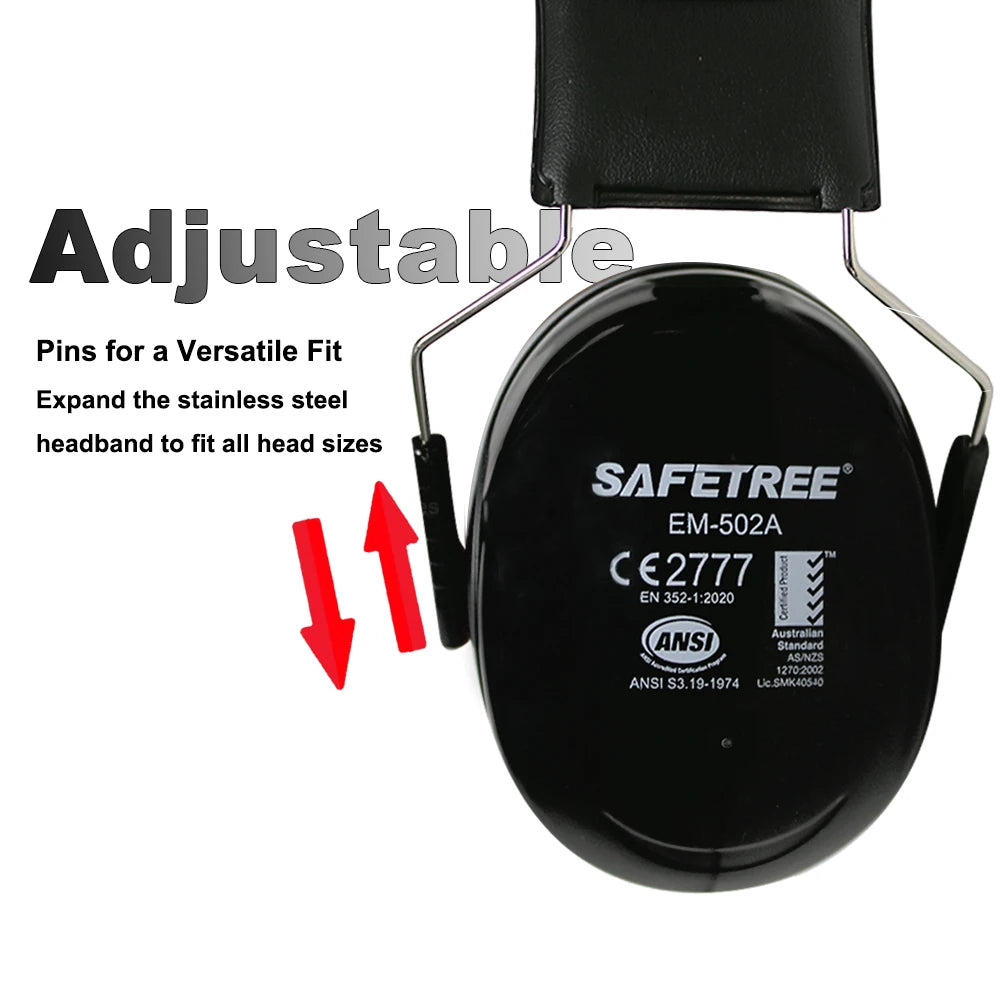 SAFETREE ANSI/CE Foldable Safety Earmuffs Noisy Reduction Head Wearing Working Shooting Hearing Protection
