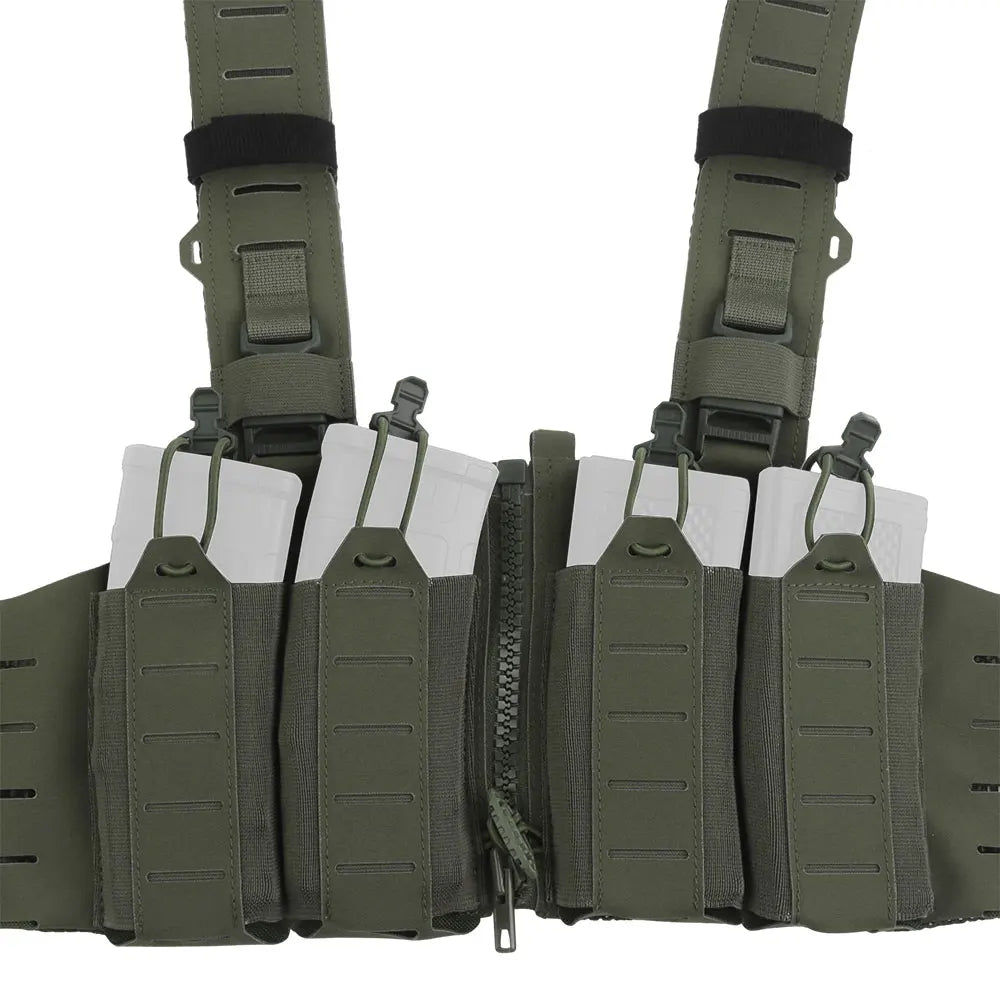 Tactical SF Vest Chest Rigs Lightweight Camouflage MOLLE Militar Hunting Airsoft Assault Vest with Mag Pouch H-Style Strap