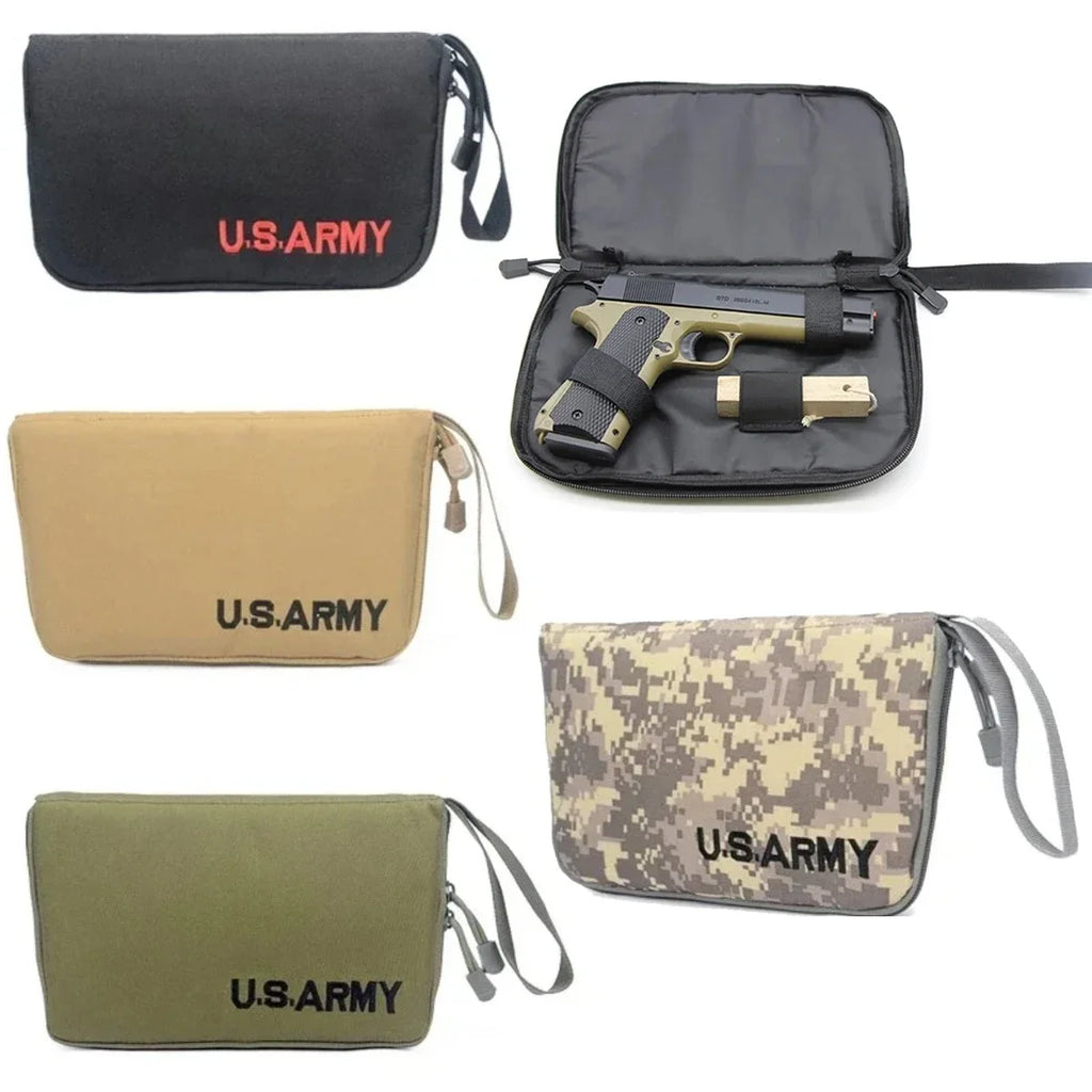 Tactical Concealed Carry Pistol Bag Portable Gun Holster For 1911 G17 G19 Handgun Magazine Pouch Hunting Protection Gun Case
