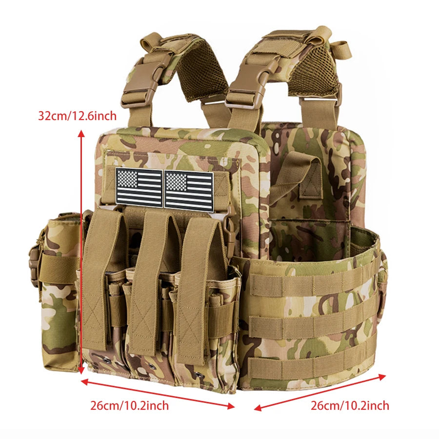 Wear resistant and tear resistant outdoor adventure vest with large capacity accessory bag on the back