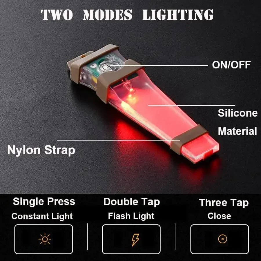 Tactical FMA Helmet Safety Flashing Light Survival Signal Light Waterproof Lamp Outdoor Equipment for Hunting Hiking Cycling