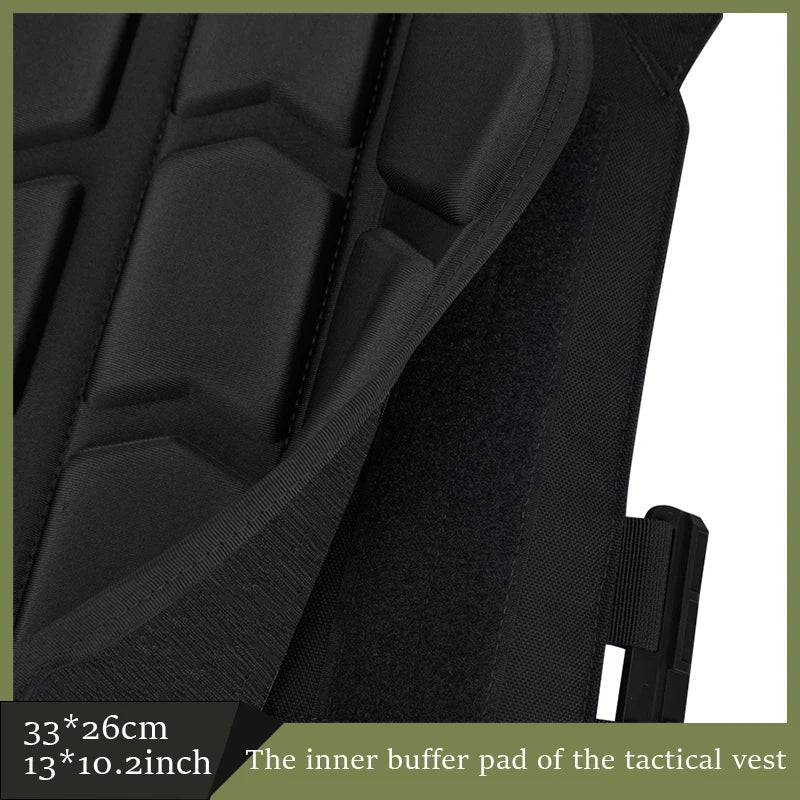 Tactical Vests with Built-in Thickened Cushioning EVA Pads Lined Breathable Back Plates 1 Pair