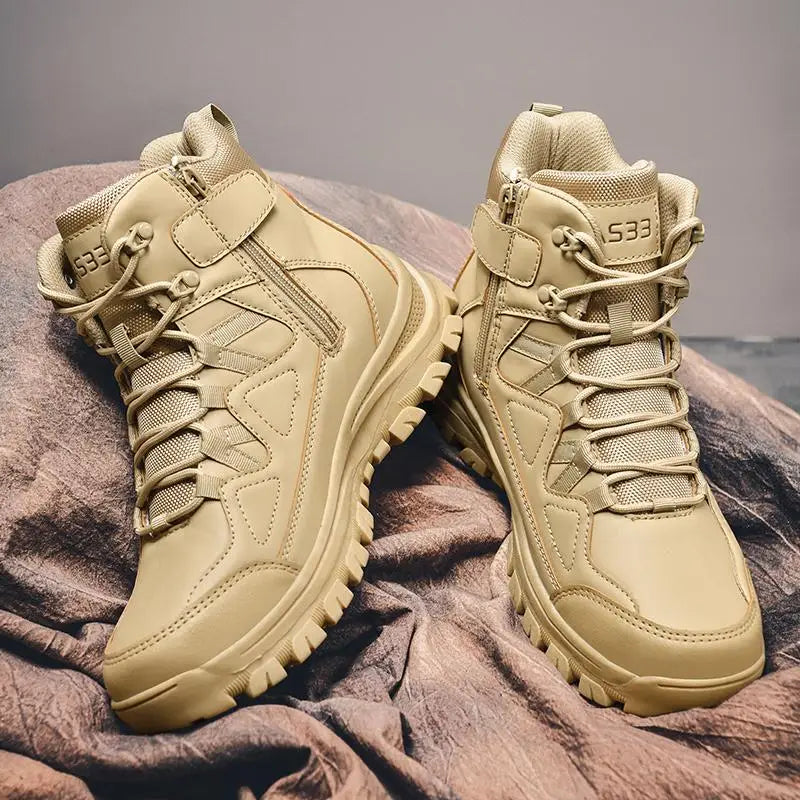 Men'S Mid Cut Duty Boots Outdoor Sports Men'S Boots Lightweight Work Boots For Men Breathable And Non-Slip Size 39-46