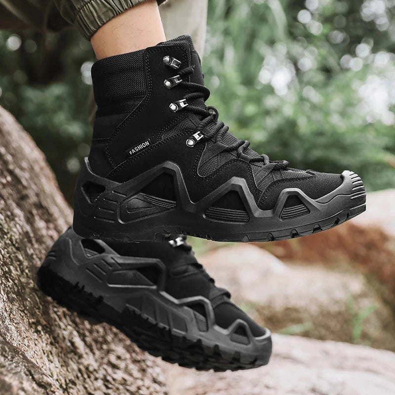 Men's Outdoor Hiking Shoes Hiking Boots Men Tactical Military Boots Denim Safety Work Shoes Outdoor Hiking Boots Training Shoes