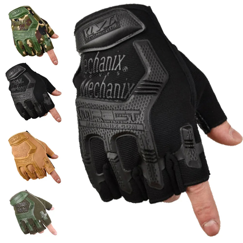 Tactical Gloves Half Finger Paintball Airsoft Shot Combat Anti-Skid Men Bicycle Full Finger Gloves Protective Gear