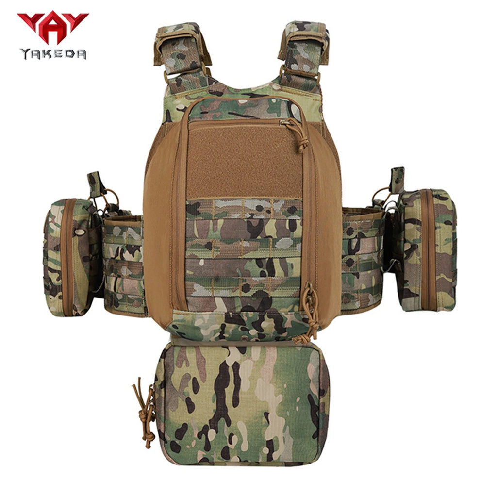 YAKEDA buckle quick release structure adjustable buckle shoulder strap breathable mesh MOLLE system hunting vest
