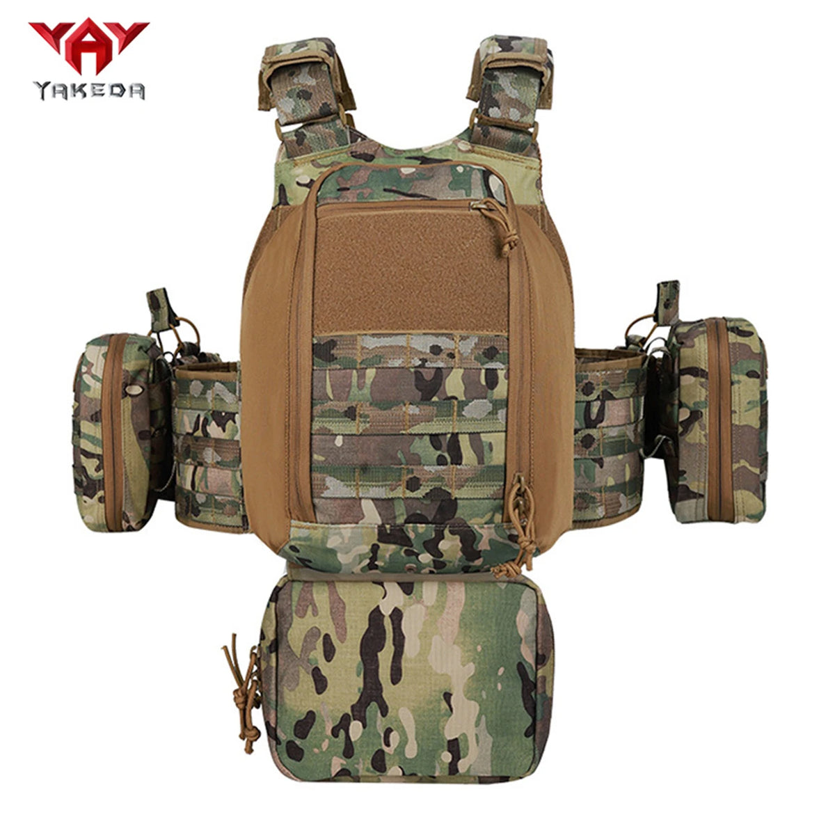 YAKEDA buckle quick release structure adjustable buckle shoulder strap breathable mesh MOLLE system hunting vest