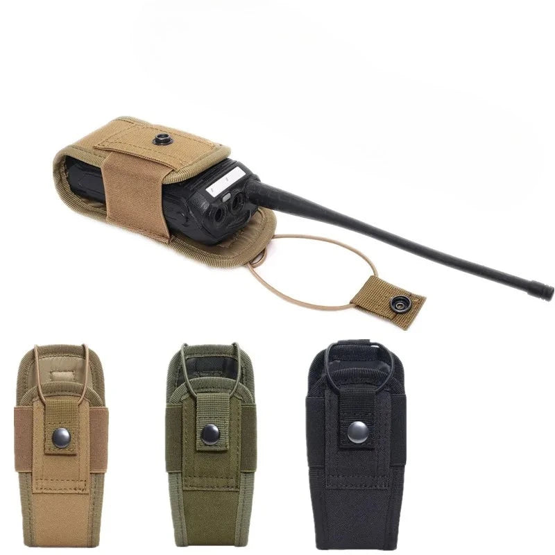 Nylon Molle Talkie Pouch Tactical Radio Walkie Bag Holder Pocket Portable Interphone Holster Carry Bag Hunting Camping