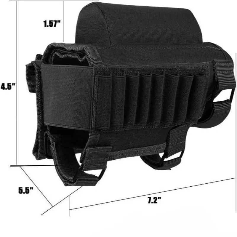 Ammo Storage Bag Adjustable Cheek Rest Riser Holder Portable Hunting Bullet Cartridge Carrier Pouch Outdoor Shooting Accessories