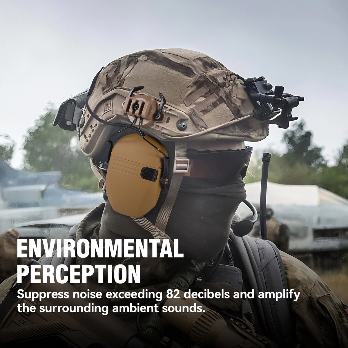New Generation WK Helmet VersionTactical Electronic Shooting Earmuff Anti-noise Headphone NRR23dB