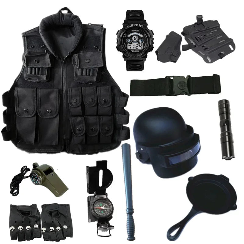 Army Fans Outdoor Children Vest Tactical Kids Camouflage Vest Hunting Cosplay Fishing CS Game Clothing for kids /Aldult