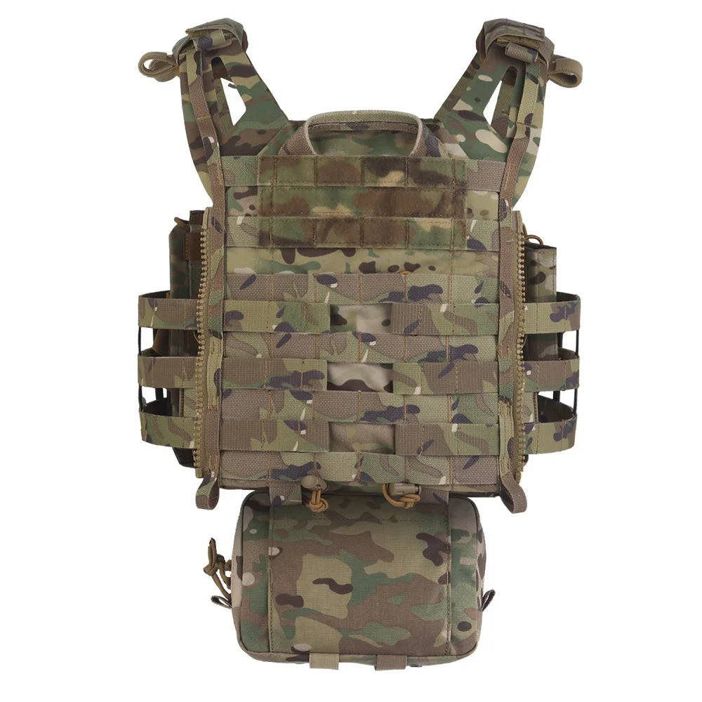 POSEIDON DEFENSE JPCV3 Assault Vest Plate Carrier With Triple Magazine Pouch Storage Side Pouch Radio Pouch Large Drop Pouch