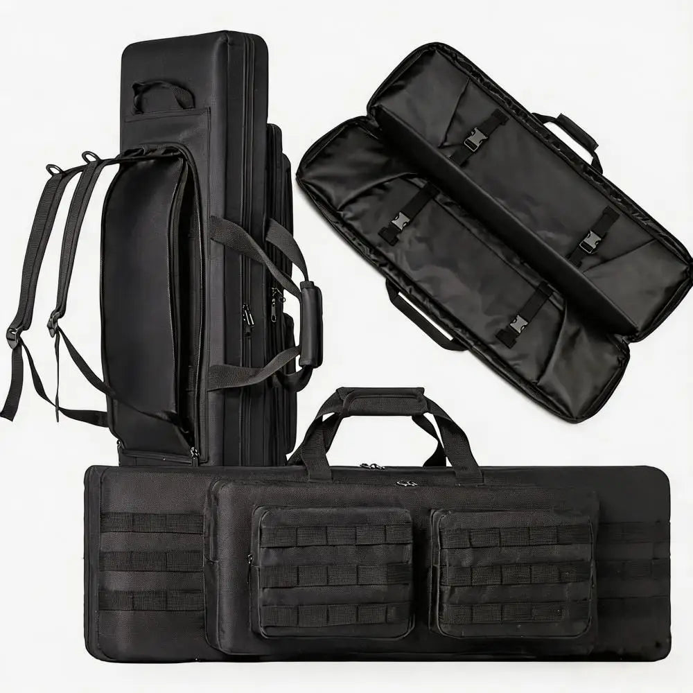 90cm/35.4in, 118cm/46.2in Tactical Double Rifle Bag | Scoped Shotgun Case, Heavy Duty Oxford, Fits AR15 Airsoft & More
