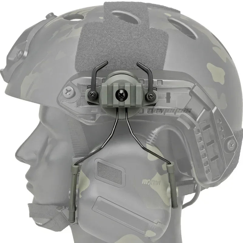 Tactical Headset Holder Fast Helmet  Rail Suspension Bracket Hunting Shooting Headset Bracket Helmet Rail Adapter Set