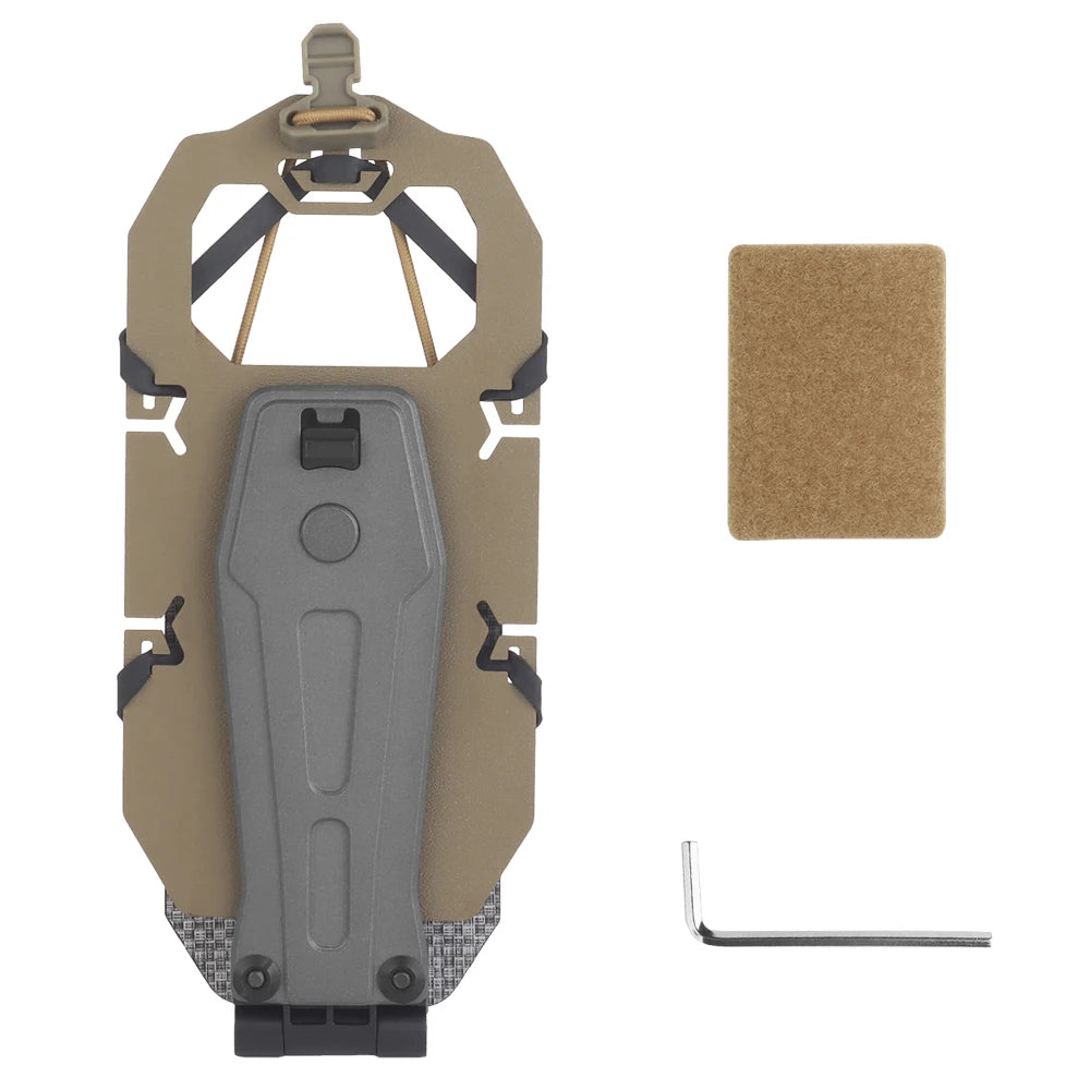 Tactical Swivel Folded Adjustable Smartphone Stand MOLLE Holder Accessories Cell Phone Carrier Plate Navigation Hunting Shooting