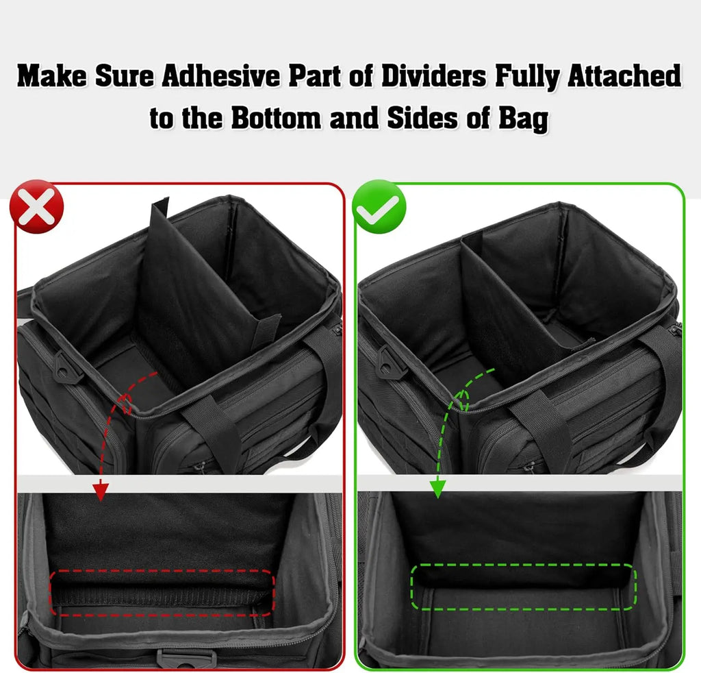 Tactical Gun Range Bag EDC Shoulder Bag Pistol Shooting Range Bag Hunting Carrying Case for 4 Handguns with 6 Magazine Slots