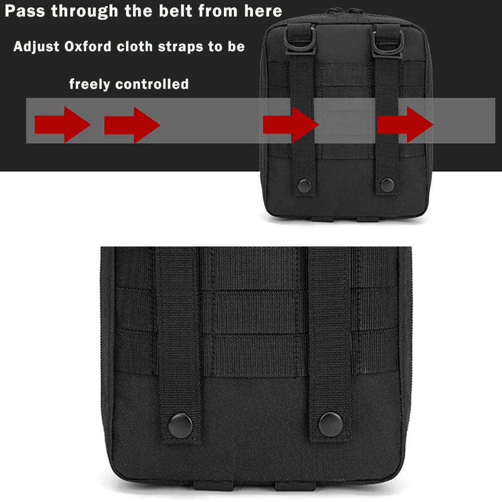 Tactical Molle EDC Pouch Outdoor First Aid Kit Pouch Waist Pack Emergency Utility Tool Pouch Hunting Bag For Camping Hiking