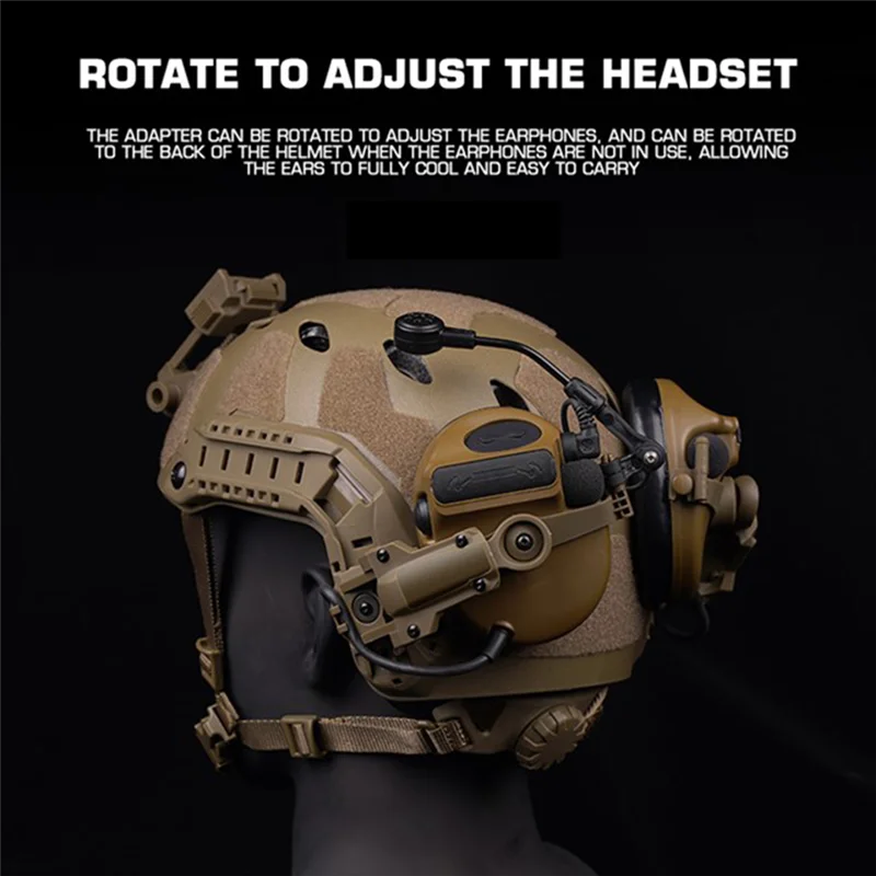 1B-Helmet Rail Adapter For COMTAC3 Comtac Accessories Headset Mount Fit Ops Core ARC Team Wendy MLOK Rail