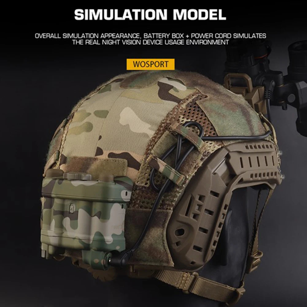 Battery Box Retention System Helmet Accessories Adjustable Helmet NVG Battery Pouch Dummy Model for AN/PVS31 Battery Case
