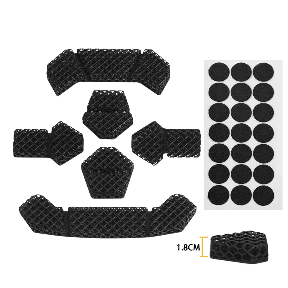 BOOIU Tactical Helmet 3D Printed Honeycomb Polymer Liner Pad Breathable High Elastic Shock Absorption Cushion For Outdoor Gear