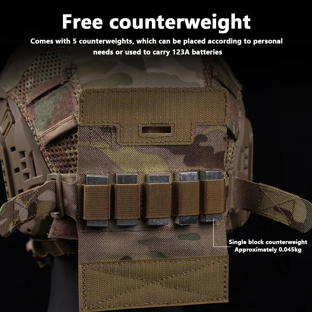 Tactical Helmet Counterbalance Weight Bag NVG Counterweight Pouch for OPS-Core Fast BJ PJ MH Airsoft Helmets,Helmet Accessories