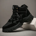 2025 New Outdoor Men Ankle Boots Luxury Platform Men Cowboy Boots Lace Up Anti-Slip Training Shoes High Top Men Motorcycle Boots
