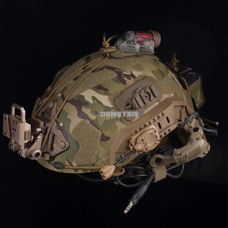 Tactical Helmet Mount for Flashlight Holder Rotation Hook Loop Night Vision Device Mount Adapter Hunting Helmets Accessories
