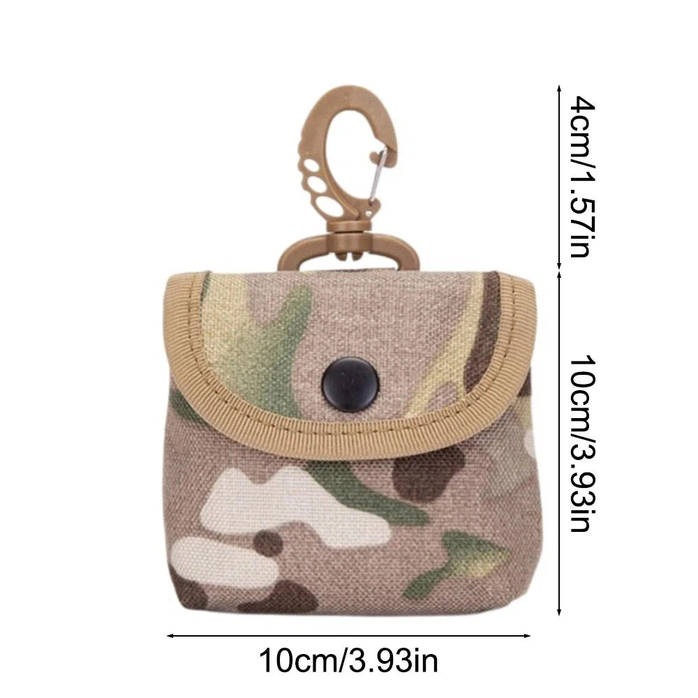 Waterproof Oxford Fabric Mini EDC Pouch Keychain Bag Portable Coin Earphone Keys Storage Bag Outdoor Hunting Waist Organizer