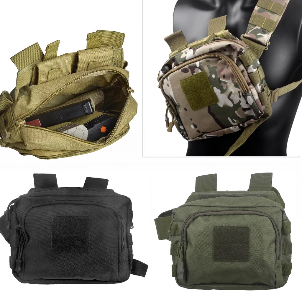 Tactical Outdoor Crossbody Bag Sports Shoulder Bag Waterproof Multifunctional Magazine Pouch Storage Bag