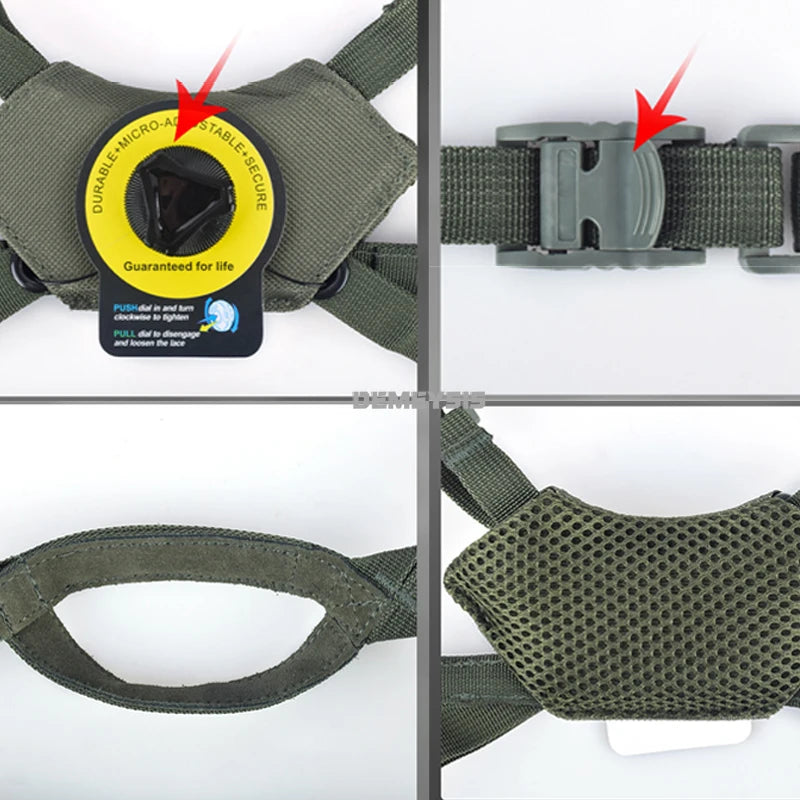 Tactical Helmets Memory Foam Pad Quick Adjust Suspension System Lanyard Chin Strap for Wendy FAST Airsoft Helmet