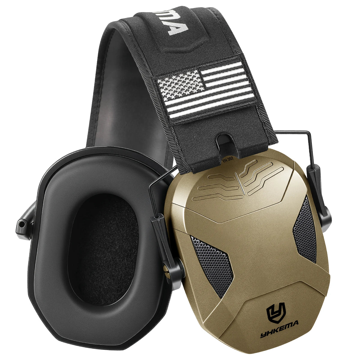 P40 Tactical Passive Noise Foldable Shooting Earmuffs,Fit for Outdoor Hunting,Protection Hearing Headphones