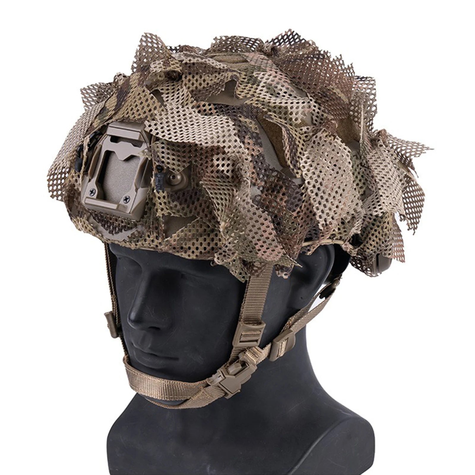 Lightweight Camo Helmet Cover Irregular Leaves Shape & Versatile Camouflage Net Cloth for Outdoor Photography Hunting