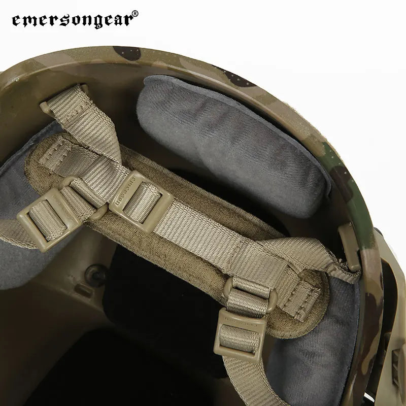 Emersongear Fast Helmet AF Style Tactical Helmet W Shroud Head Protective Gear Headwear Airsoft Outdoor Sports Hunting Cycling