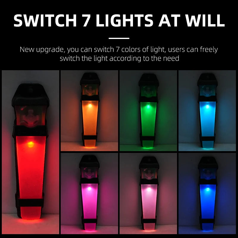 BOOIU Tactical FMA Helmet Safety Flashing Light Waterproof Outdoor Seven Colorful Survival Signal Lights Identification Lamp