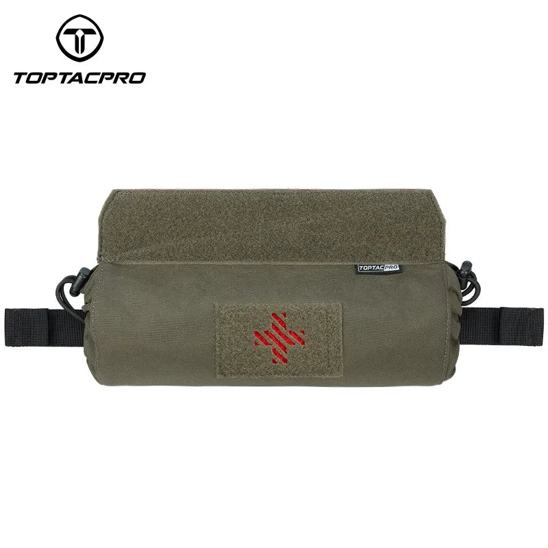 TOPTACPRO Tactical First Aid Drop Dump Pouch Micro Medical Trauma Roll Up Sub Abdominal Carrying Bag 8531