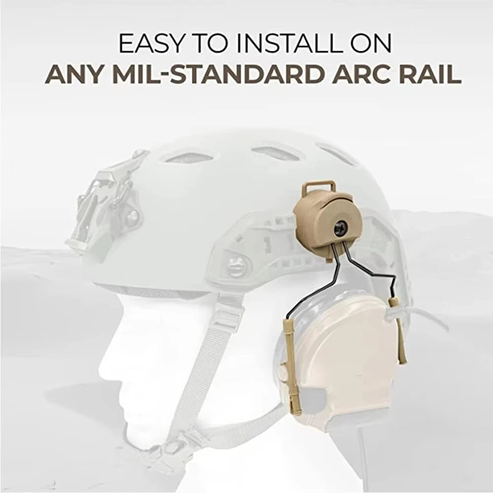 Tactical Headset Bracket Fast Ops Core Helmet ARC Rail Adapter Set fit For COMTAC II Helmet ARC OPS