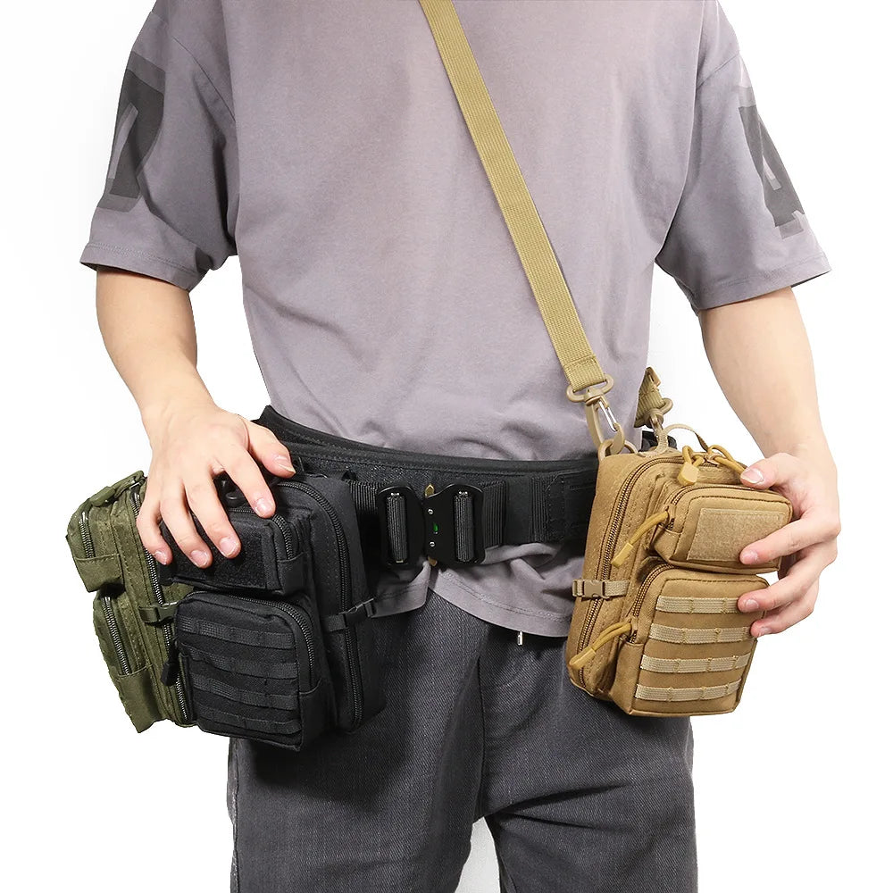 Tactical Multifunction Pack Outdoor Travel Pouch Molle Hip Waist EDC Phone Holder Bags Camping Hiking Hunting Fanny Bag