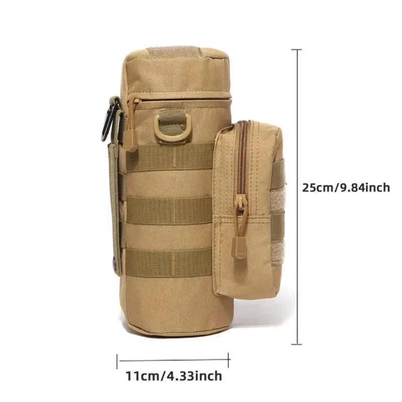 Outdoor Travel CampingTactical Water Bottle Bag Molle Pouch Holder Hiking Cycling Fishing Hunting Water Bottle Kettle Carrier