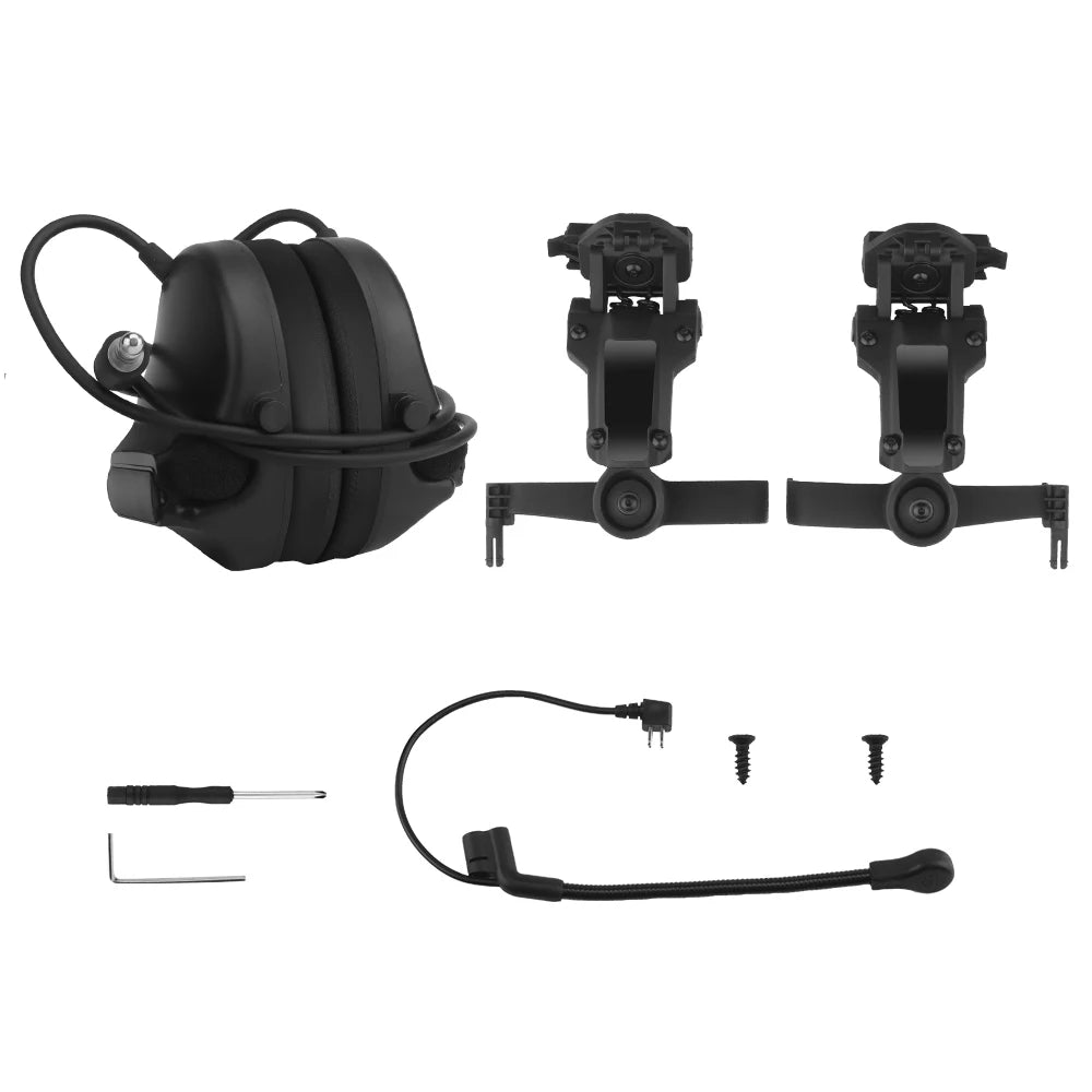 Tactical C5 Noise Canceling Headset ARC Helmet Rail Adapter Outdoor Hunting & Shooting Headset Hearing Protection