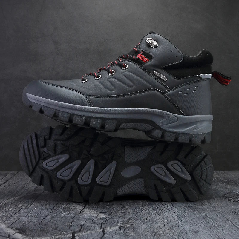 Men's outdoor hiking shoes four seasons non-slip walking sneakers fashion youth Joker breathable high-top sports running shoes