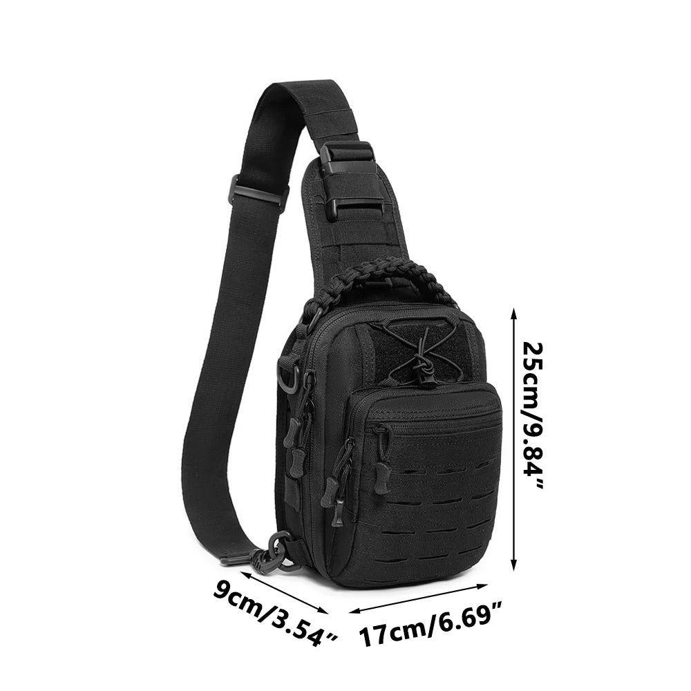 Tactical Sling Bag with Gun Holster Concealed Carry Pistol Bag Crossbody Backpack Molle EDC Shoulder Bag Hunting Chest Pack