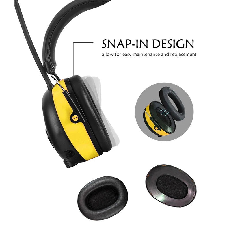 Professio Bluetooth Hearing Protection Headphones AM/FM Radio Headphone 30dB NRR Noise Reduction Safety Earmuffs for Mowing Work
