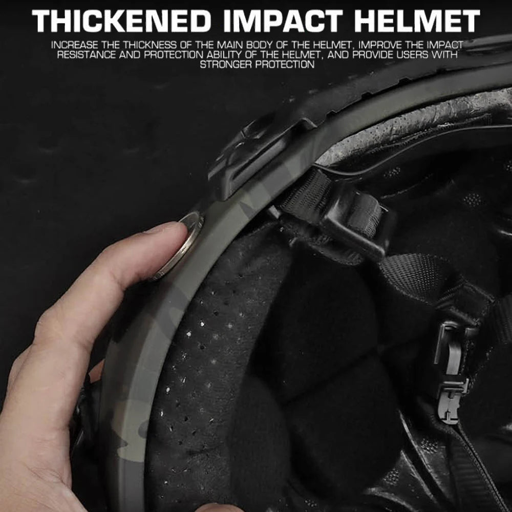 Tactical CS Game Ballistic Helmet, FAST High Cut Helmet, Airsoft Paintball Shooting Training Safety Protection Helmets Thicken