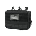 Tactical Mag Admin Pouch Molle Utility Tool Pouch Medical EMT Organizer with Triple Stacker Magazine Holder for M4 M16 Patch