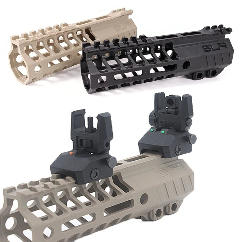 Tactical Nylon M-LOK SLR Handguard for AR15 M4 M16, 5.25/6.7/9.5/10/11.7 Inch Airguns Scope Mounts, Airsoft Shooting Accessoies