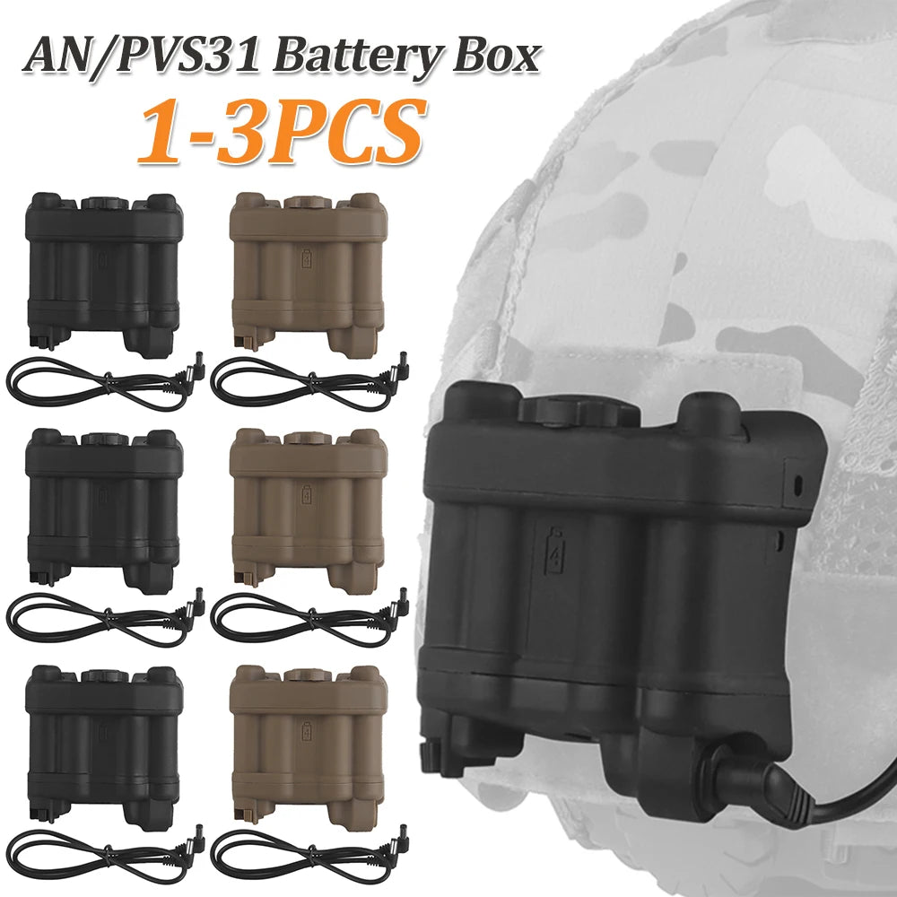 Elastic Adjustment Balance Weight Bag Adjustable Helmet Counterweight Pack Battery Storage Holder Pack for AN/PVS31 Battery Case