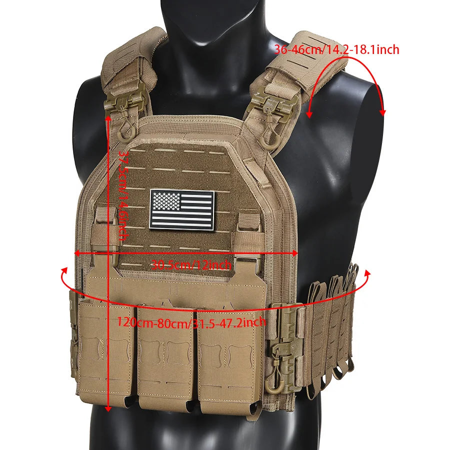 Lightweight hunting vest, three pocket hunting jacket - breathable and tear resistant, Molle compatible for outdoor adventures