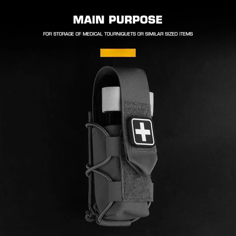 Universal Tourniquet Pouch Split Design Micro Trauma Outdoor First Aid Kit Flip-top Type Adapt To Belt Plate Carrier