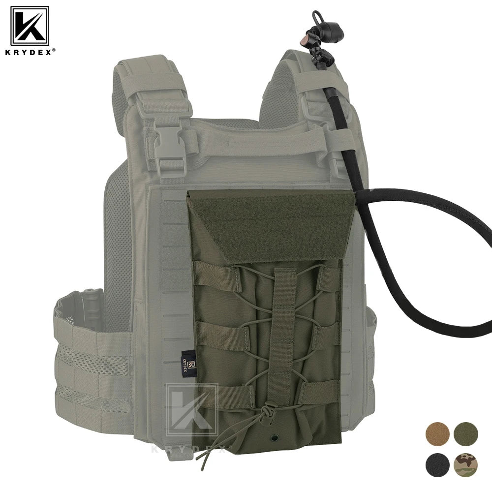 KRYDEX 500D Tactical 1.5L Hydration Carrier MOLLE Pouch Modular 50oz Water Bladder Bag Pack Hunting Outdoor Hiking Accessories